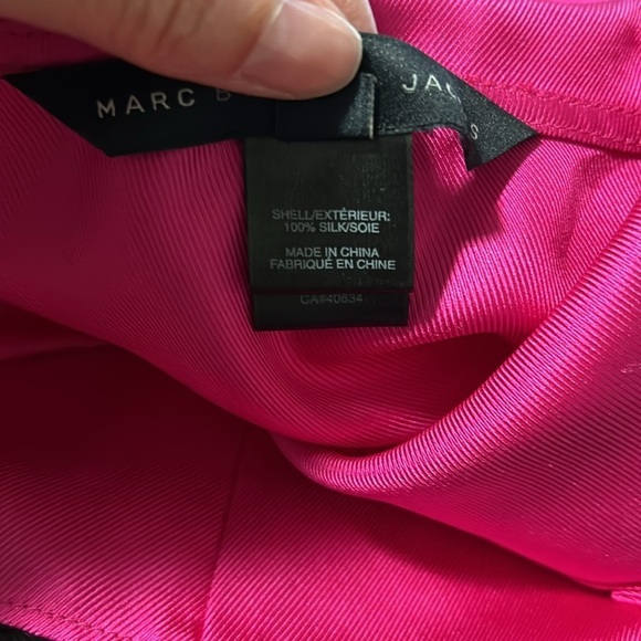 Marc by Marc Jacobs Blouse SILK Sleeveless Top Pleated Accents Pink Sz S - Picture 8 of 10